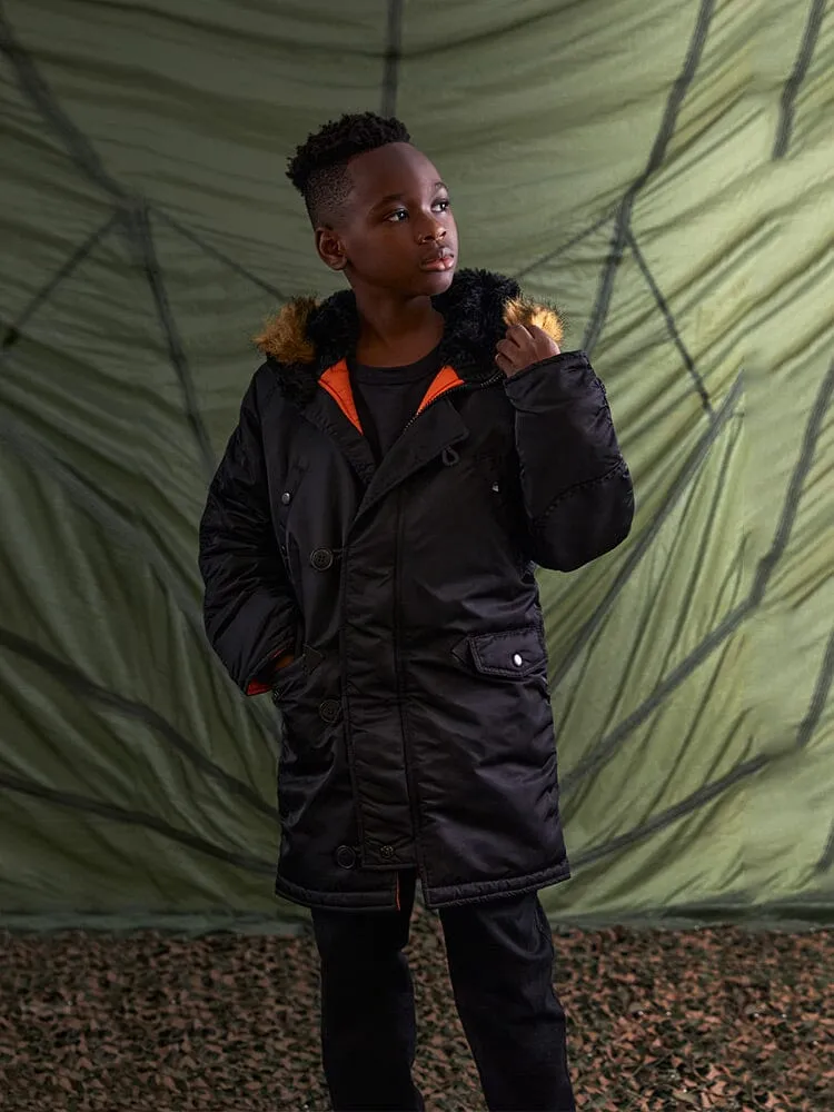 Alpha Industries N-3B Youth parka copii neagra iarna