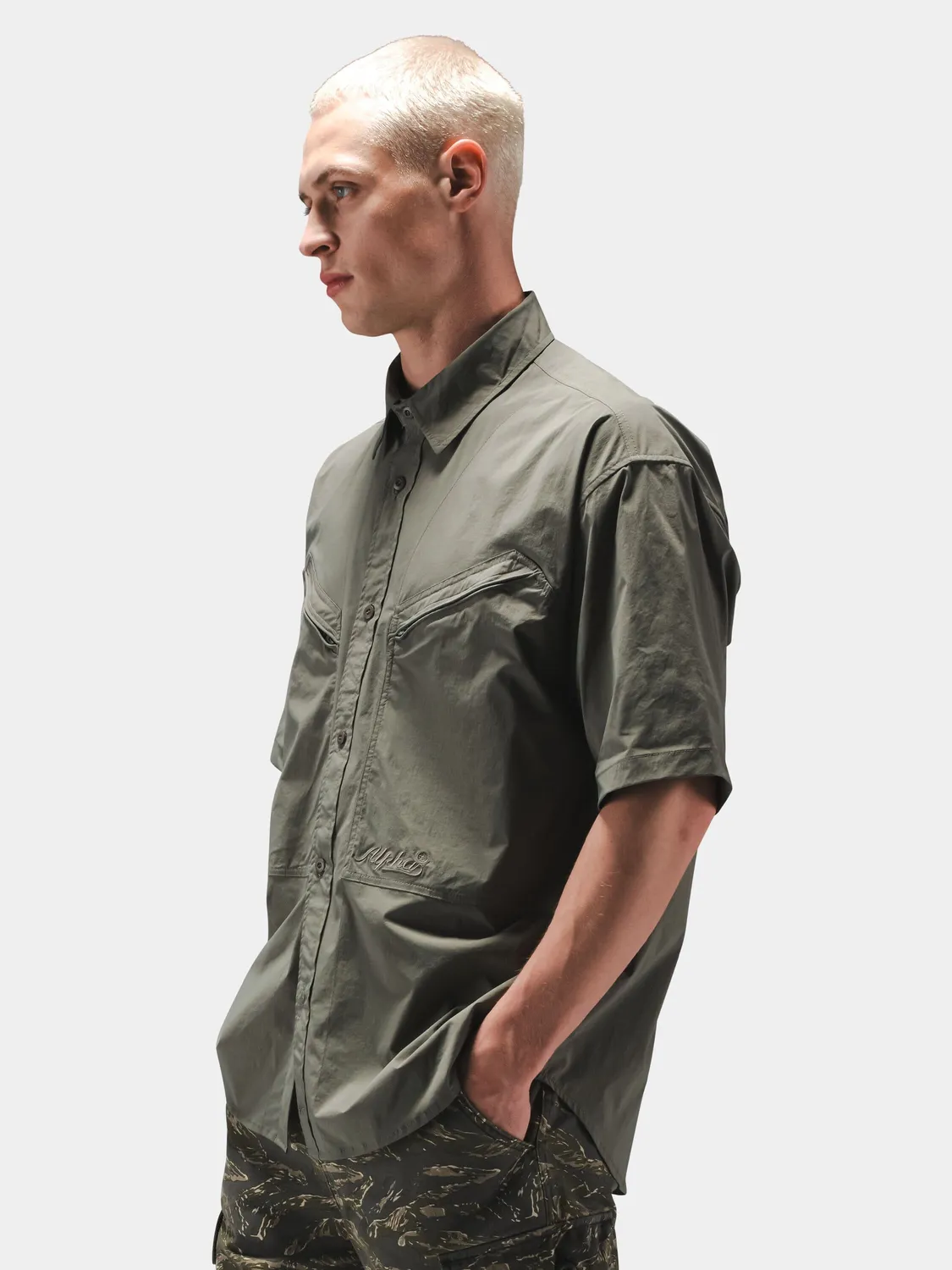 Alpha Industries CWU 27/P camasa barbati gri field