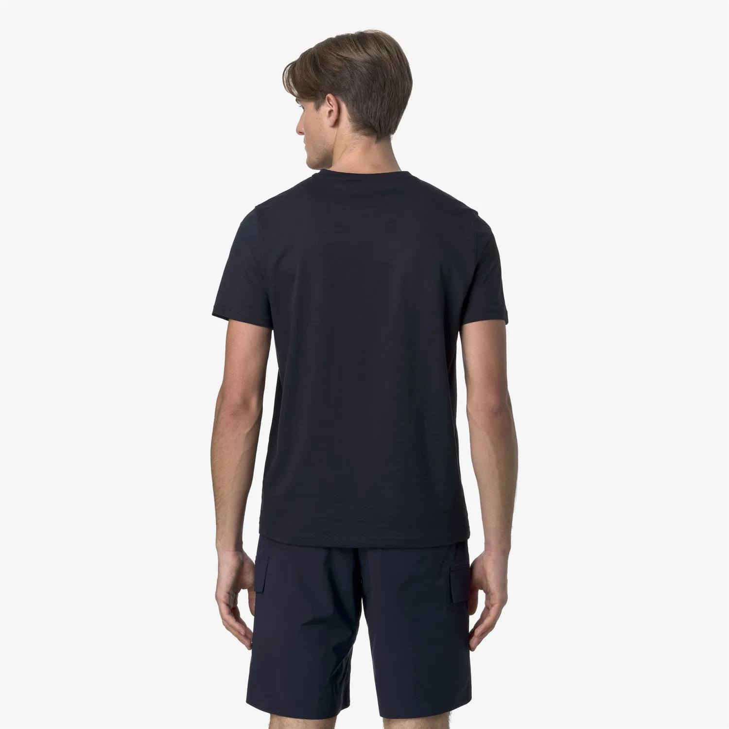 K-Way Sigur Jersey Slim tricou barbati albastru buzunar