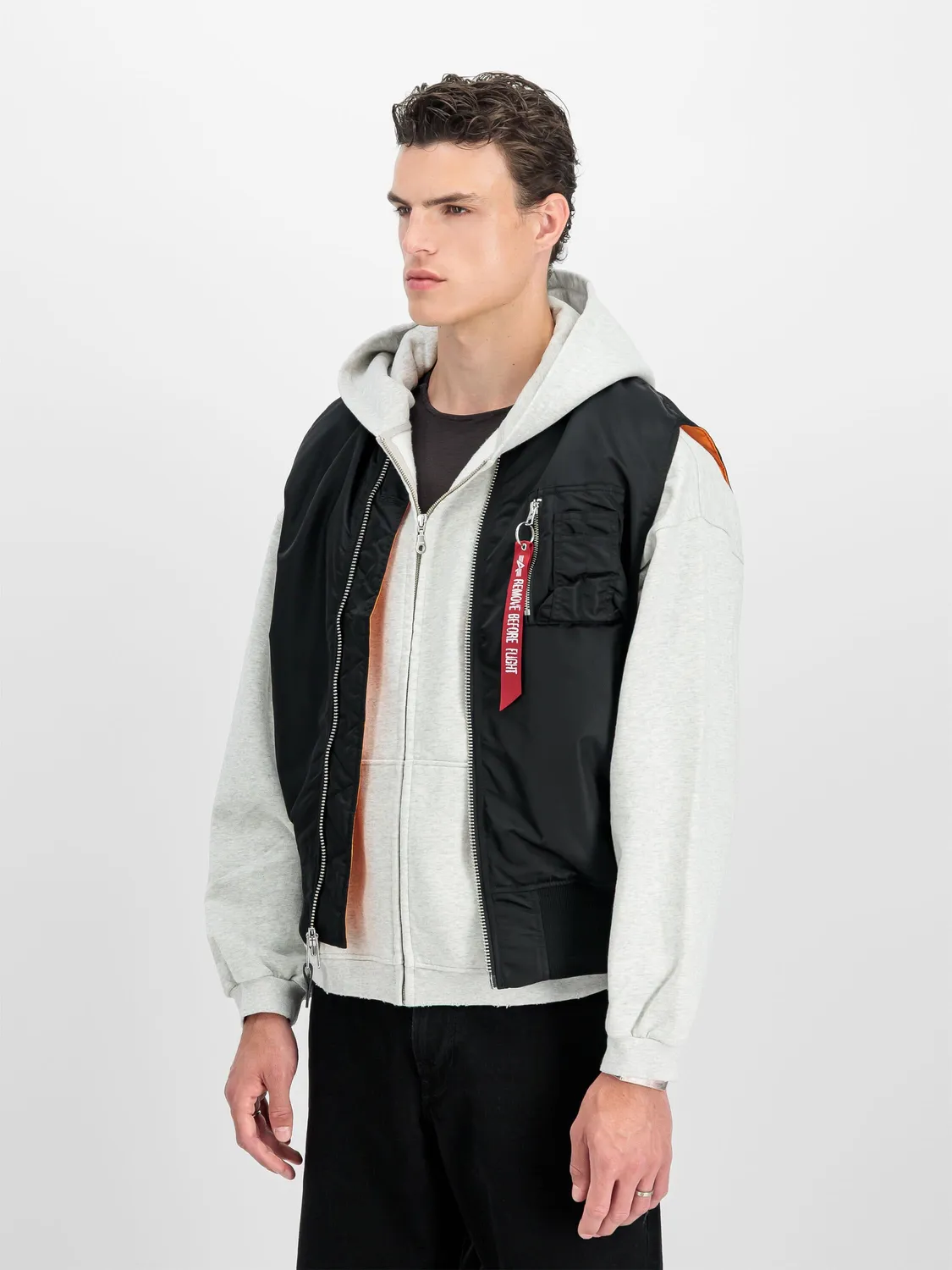 Alpha Industries MA-1 Heritage vestă neagră reversibilă