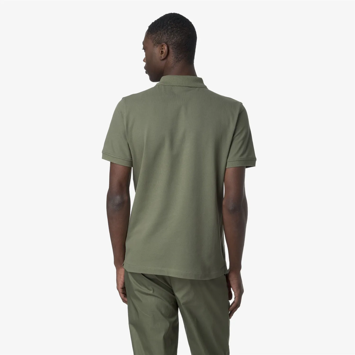 K-Way Vinnie Pique Slim polo barbati verde lichen elastic