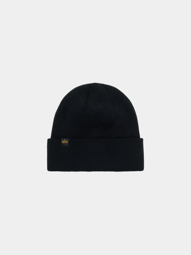 Alpha Industries Essential Short Cuff caciula negru