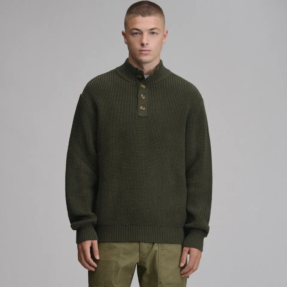 Eddie Bauer Signature Button-Up pulover Jute cald