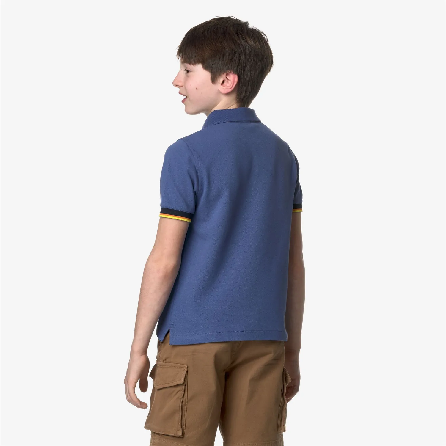 K-Way Vincent P. Vincent tricou polo albastru bumbac