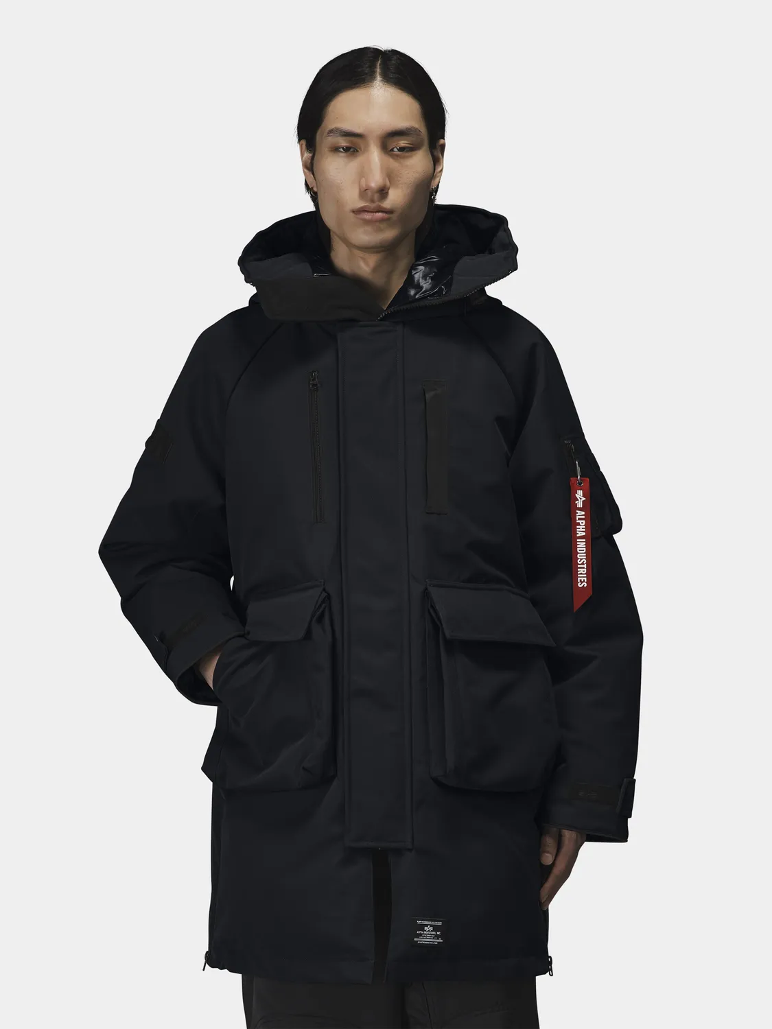 Alpha Industries Sergeant Puffer Parka palton albastru puf