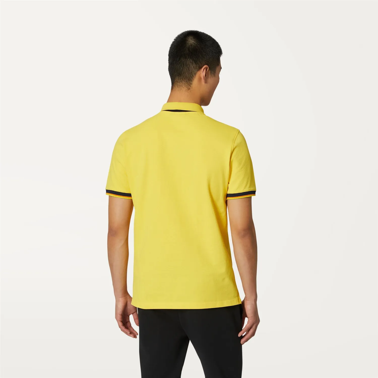 K-Way Vincent polo barbati galben sunstruck bumbac elastic