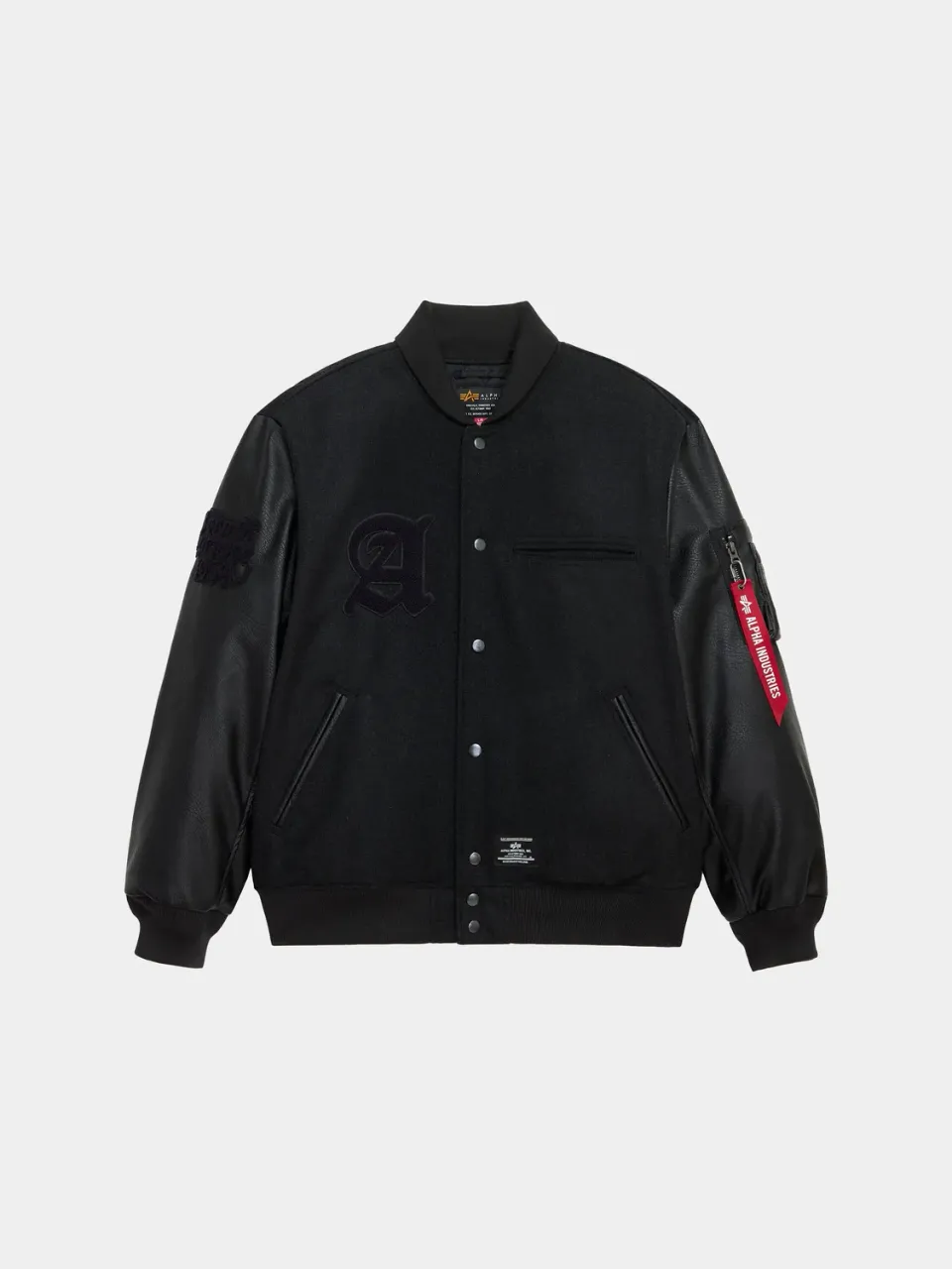 Alpha Industries Letterman geaca neagra lana