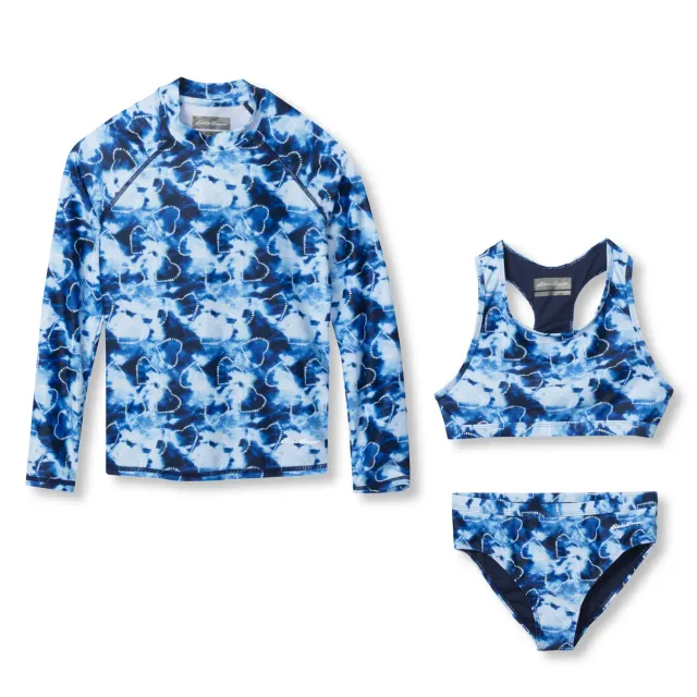 Eddie Bauer Sea Spray costum baie fete bleumarin