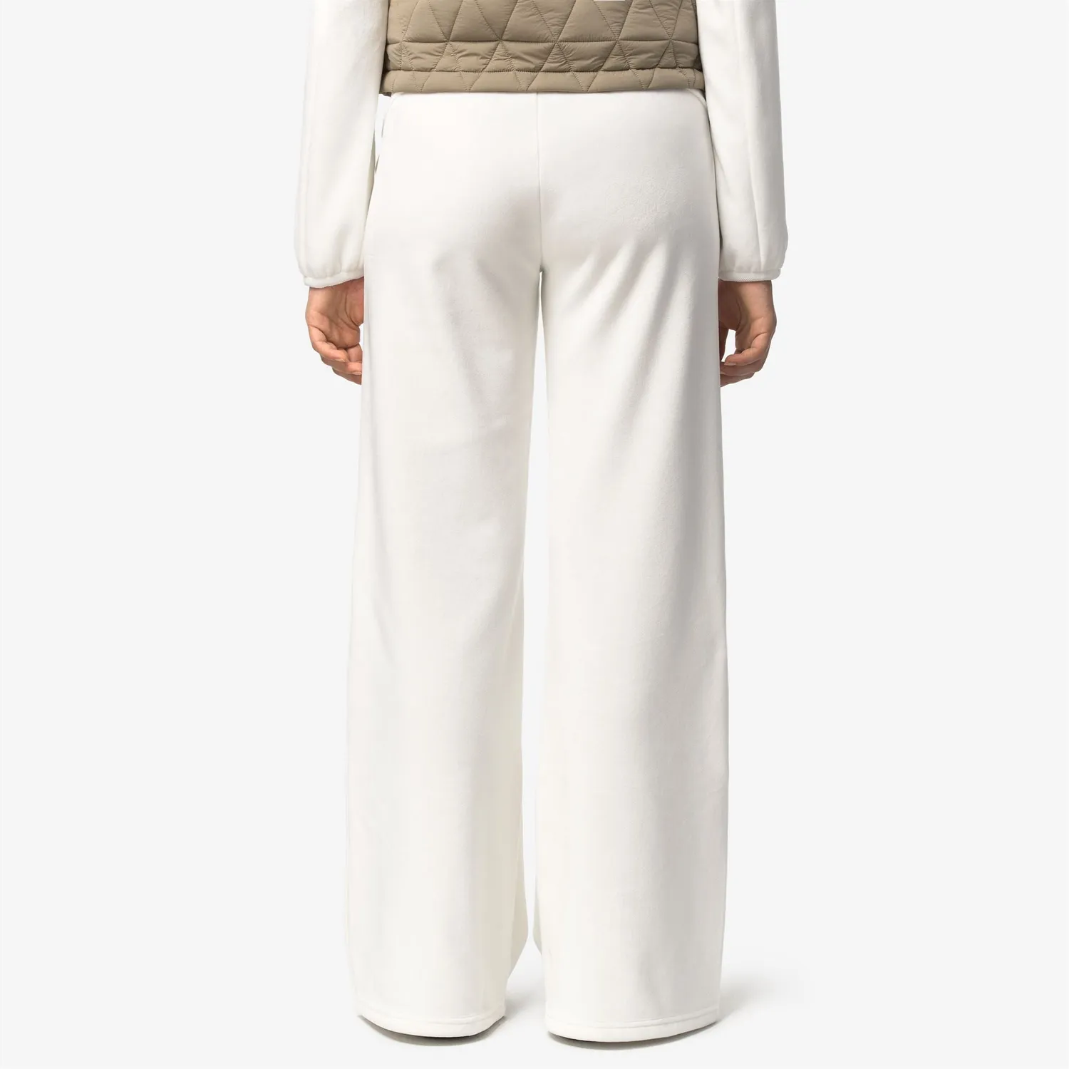 K-Way Jenny Velour Polar pantaloni dama White Nat evazati
