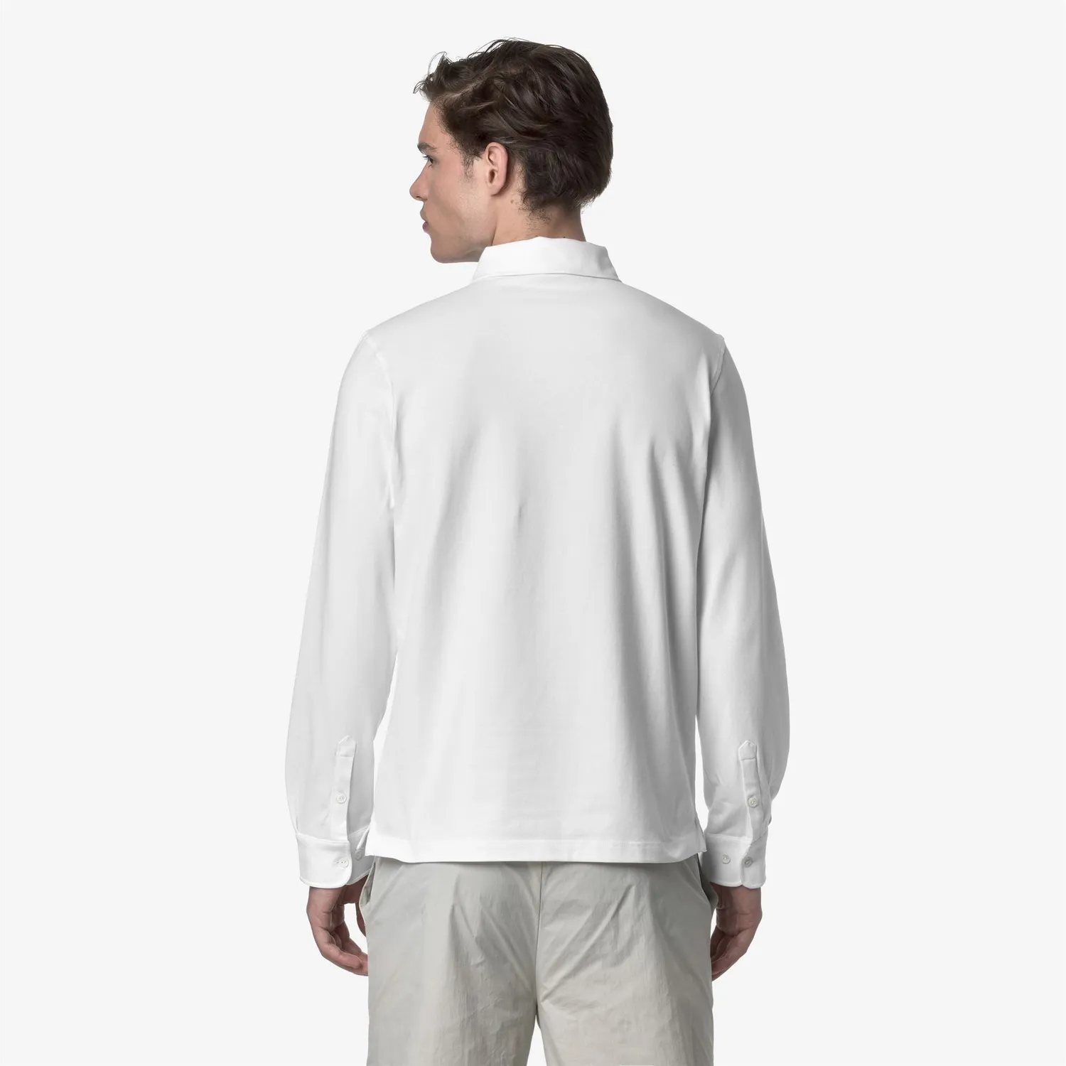 K-Way Tibere Ice Cotton polo barbati alb