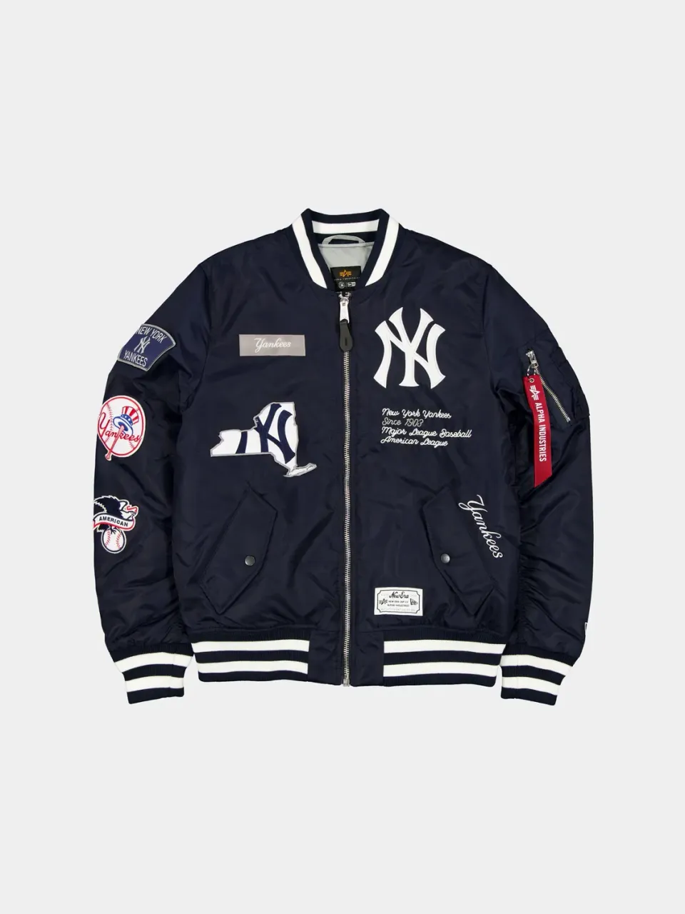 Alpha Industries Yankees MA-1 geacă bomber navy ușor vătuită