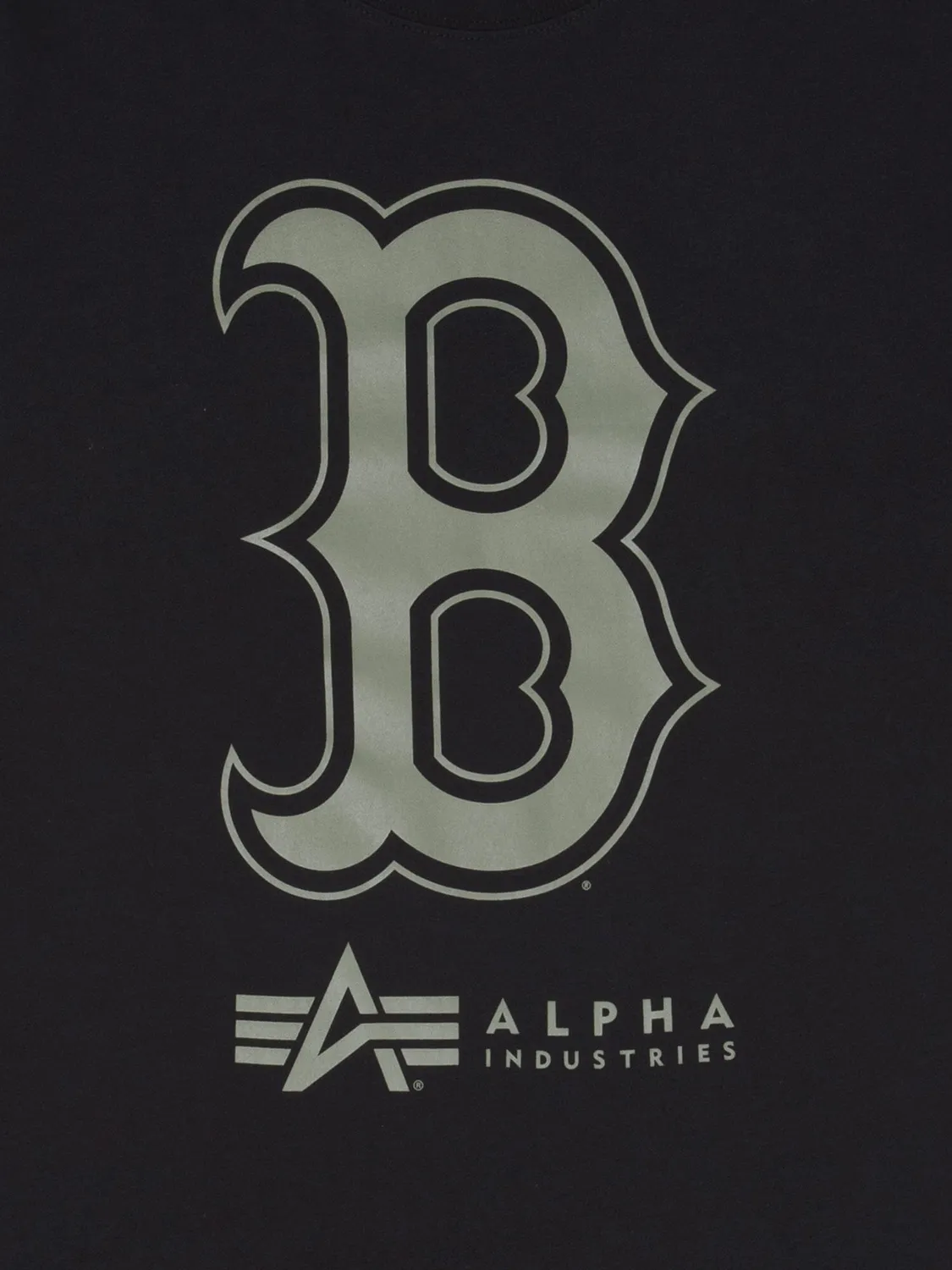 Alpha Industries Boston Red Sox tricou negru din bumbac