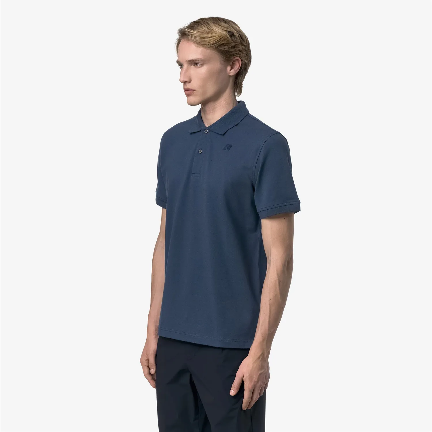 K-Way Amedee Pique Slim polo barbati Blue Insignia stretch
