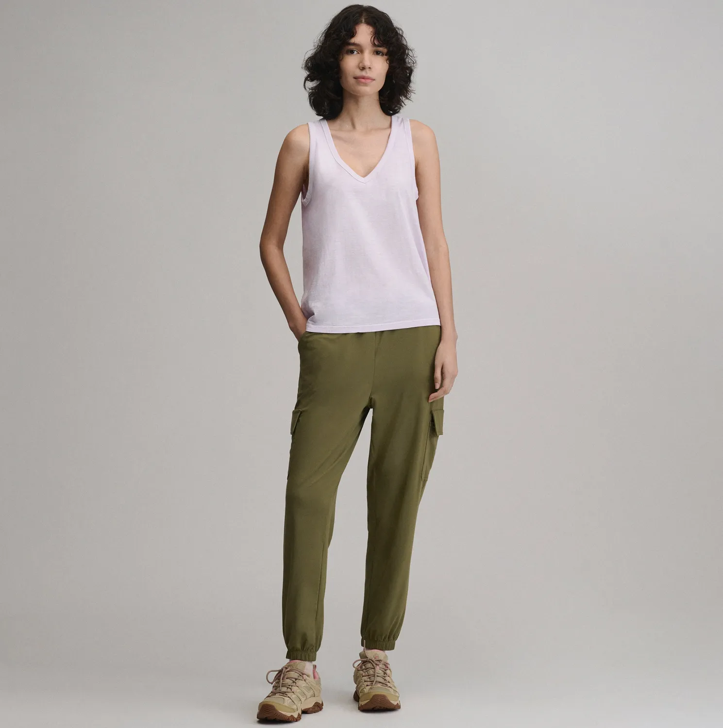 Eddie Bauer Sunwashed Cotton maiou dama Alb bumbac