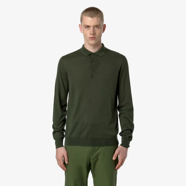 K-Way Rey Wool Merino Blend pulover lână verde XS-3XL