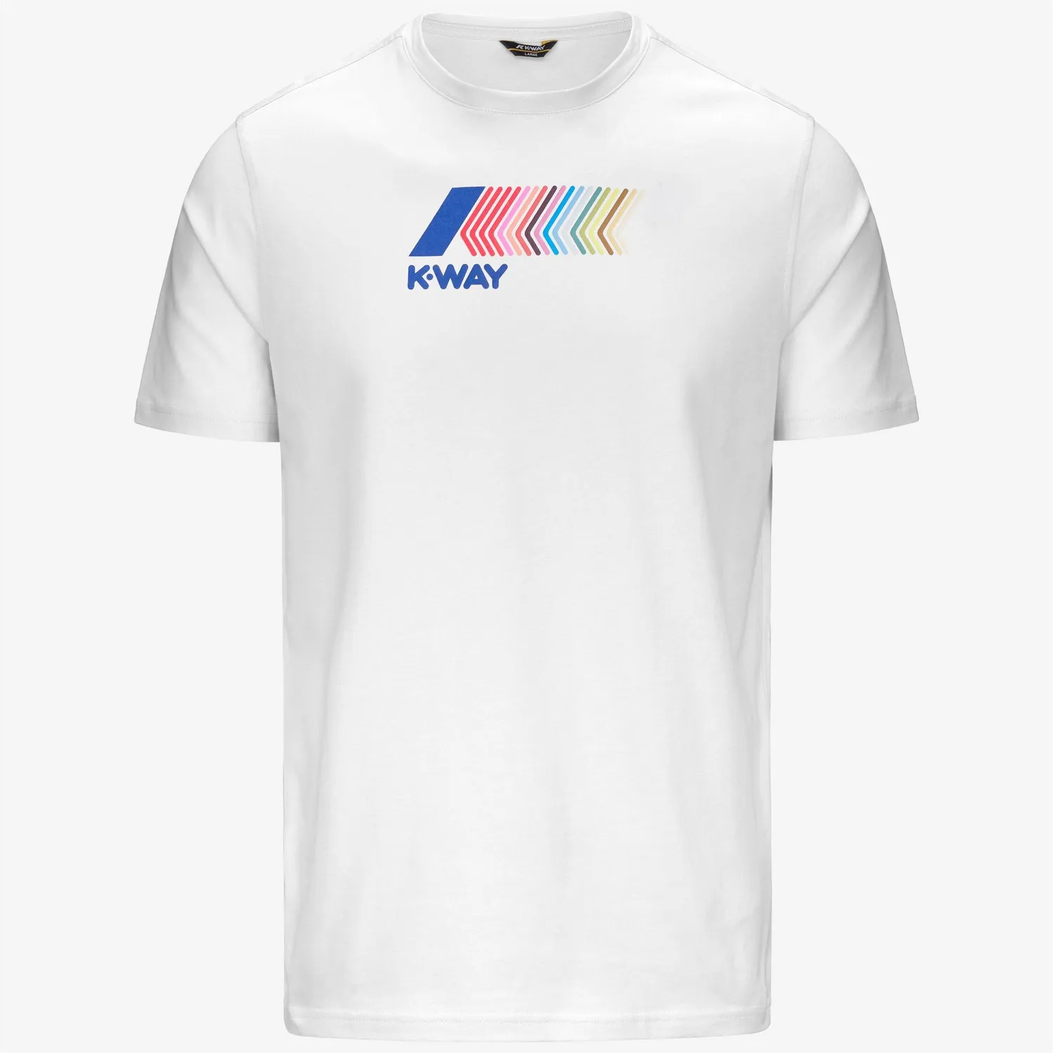 K-Way Odom Iconic Front tricou barbati alb slim bumbac