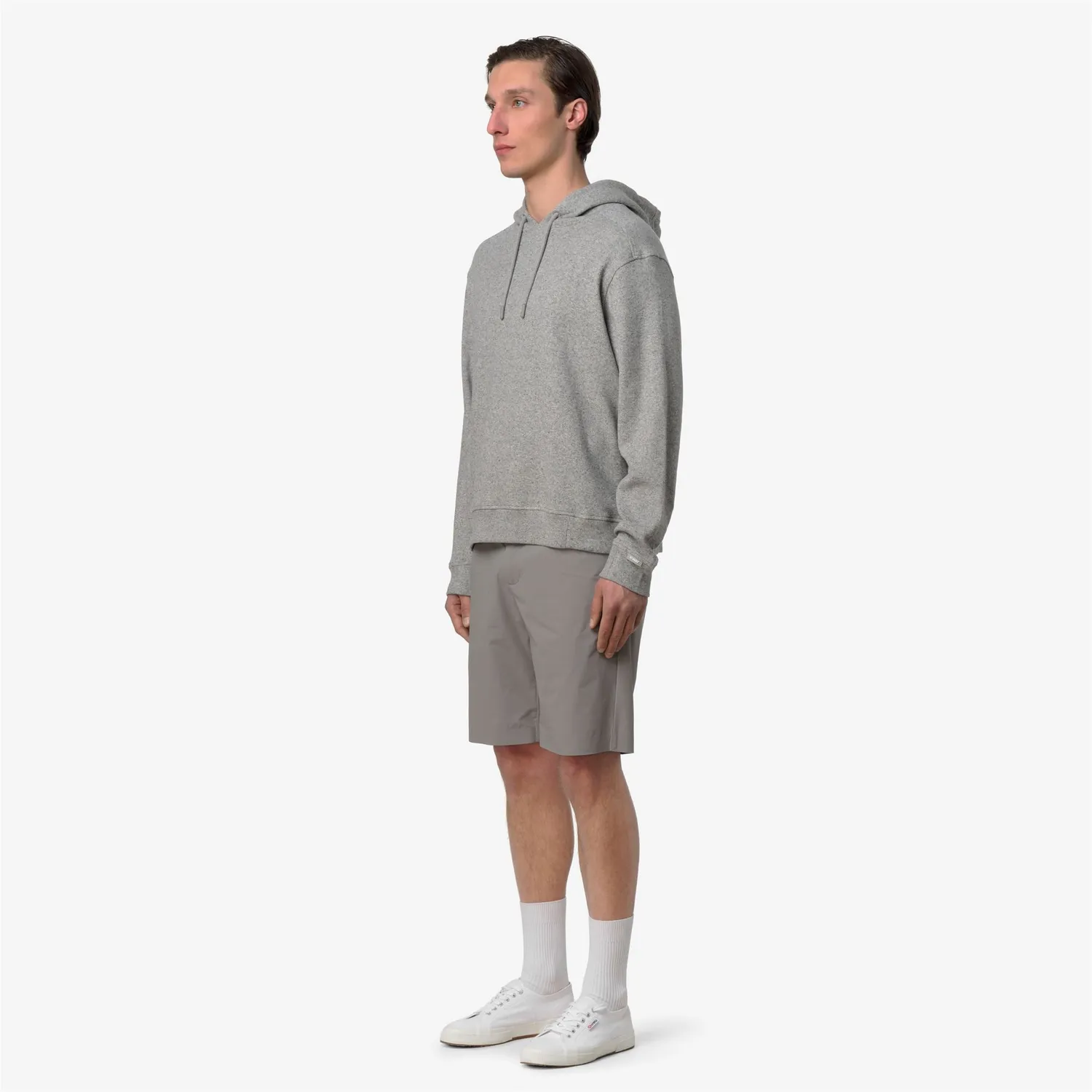 K-Way Lorly Linen Blend hanorac gri bumbac-in