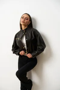 Mareus Obsidian Black 621 geaca piele dama neagra piele ovina