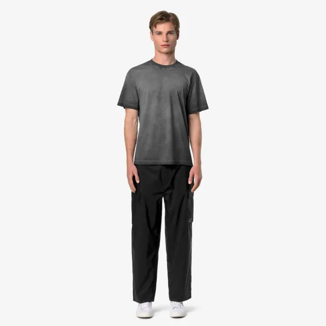 K-Way Mat LF pantaloni cargo barbati negri impermeabili