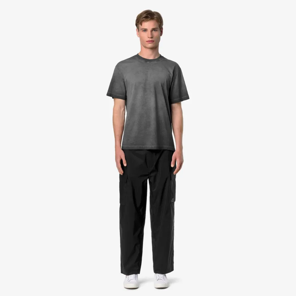 K-Way Mat LF pantaloni cargo barbati negri impermeabili