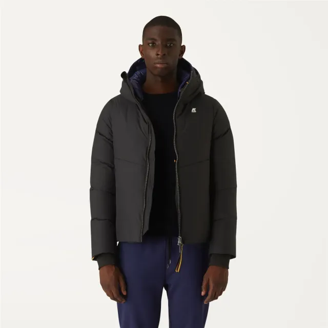 K-Way Hugol geaca barbati neagra puf natural