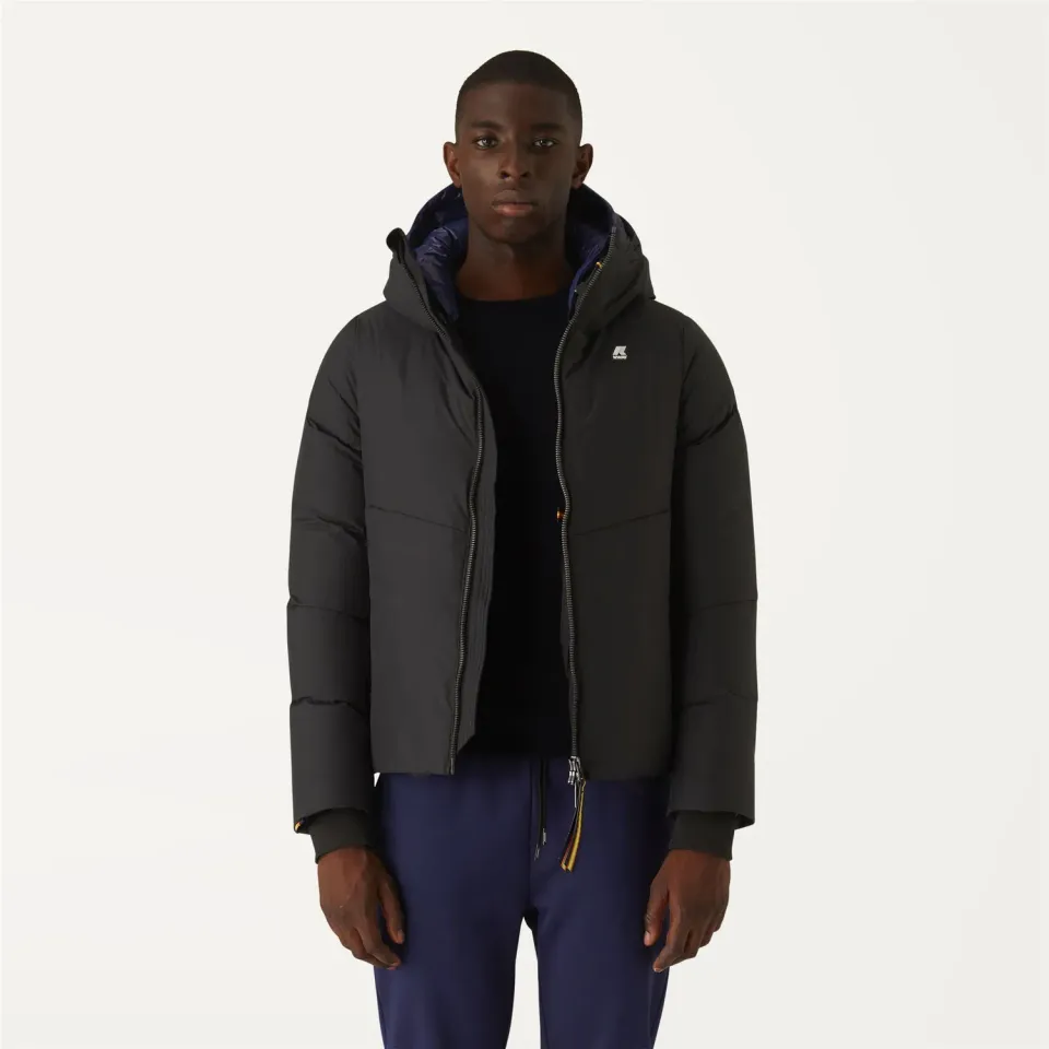 K-Way Hugol geaca barbati neagra puf natural