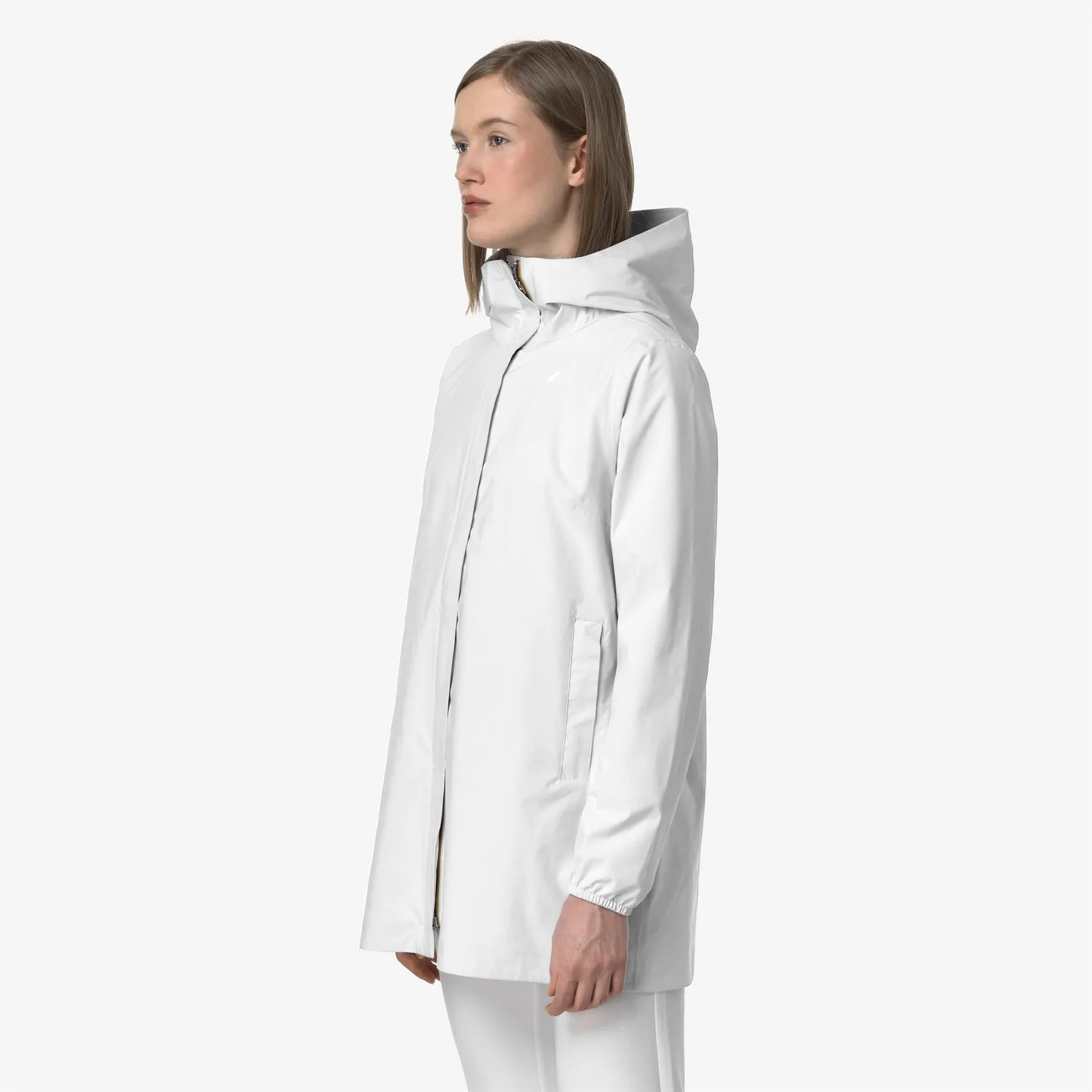 K-Way Sophie Stretch Dot geaca dama alba impermeabila