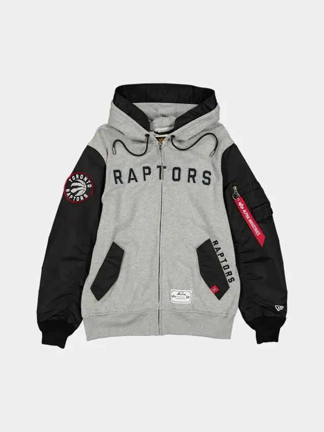 Alpha Industries Raptors MA-1 hanorac negru cu fermoar