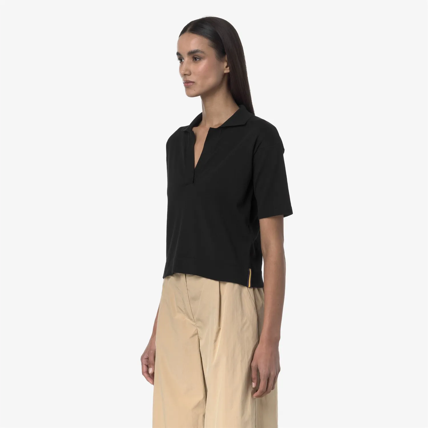 K-Way Marlhes polo dama negru bumbac egiptean