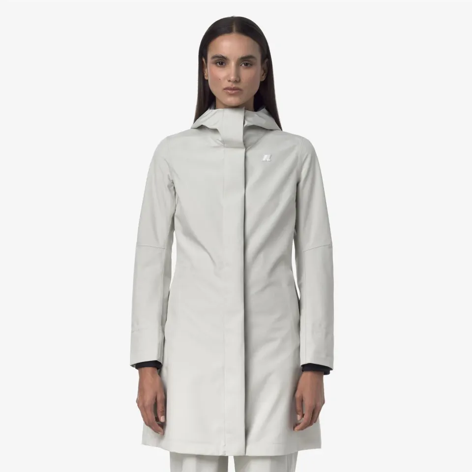 K-Way Stephy Bonded Jersey palton 3/4 bej impermeabil 10000 mm