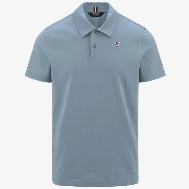 K-Way Gregoire Tape polo barbati albastru bumbac slim