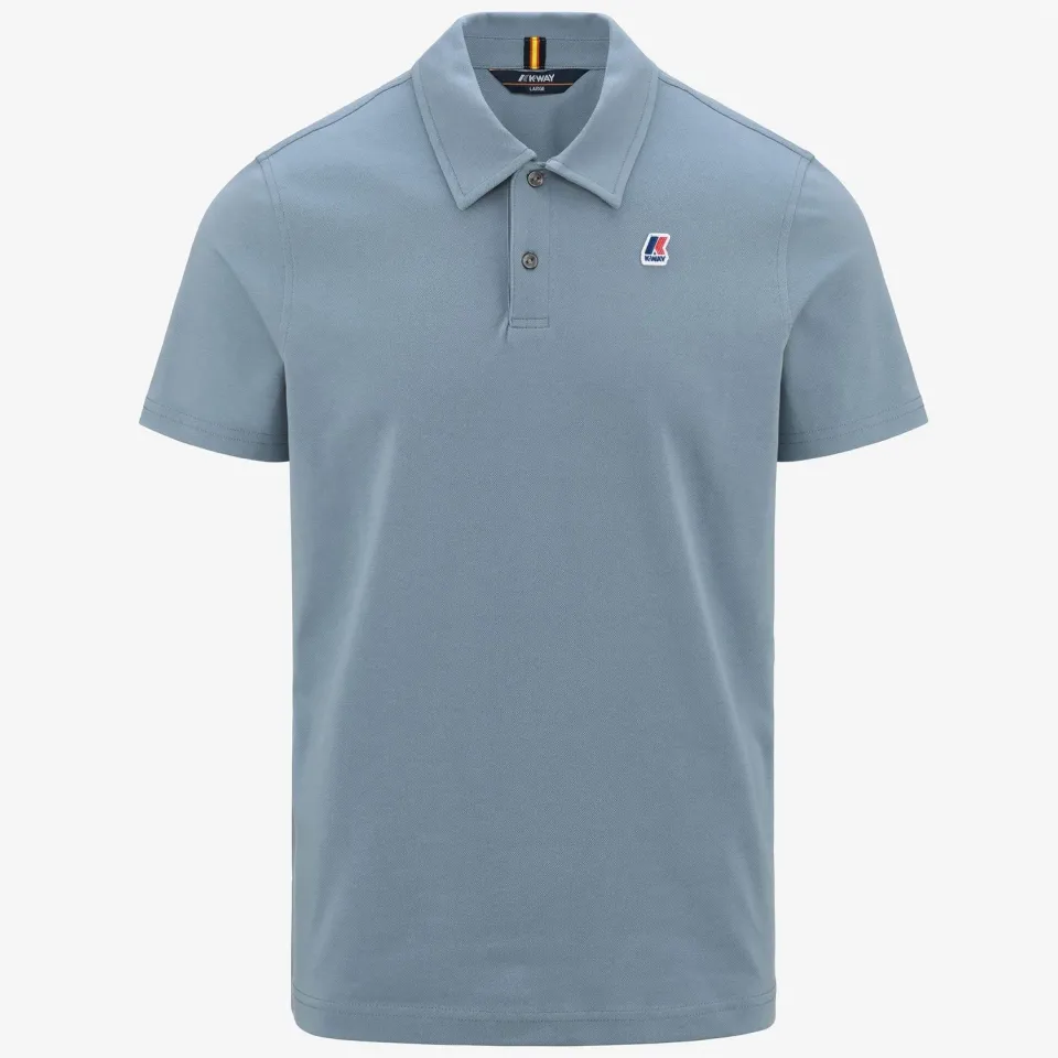 K-Way Gregoire Tape polo barbati albastru bumbac slim