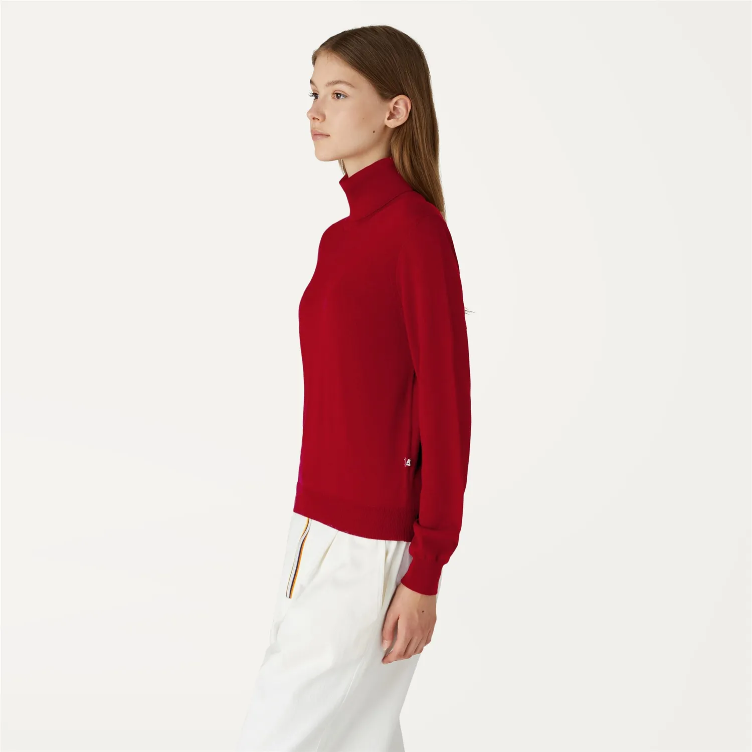 K-Way Susie Merino pulover Red Dk Tomato lana merinos