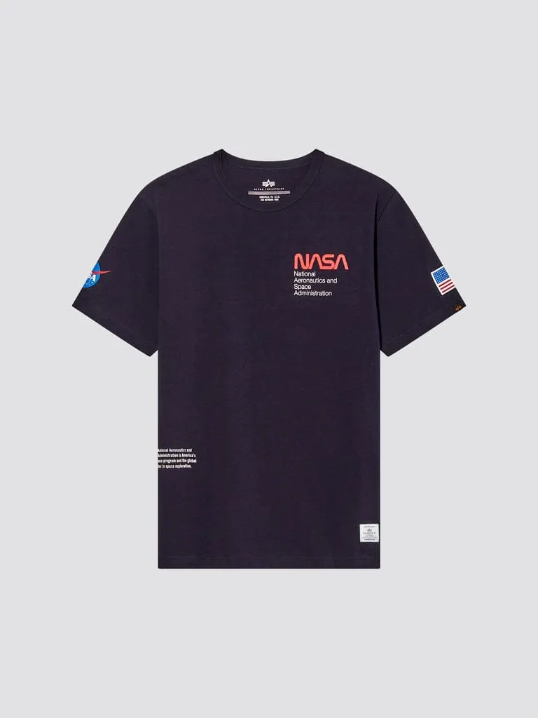 Alpha Industries NASA Worm Logo tricou negru bumbac
