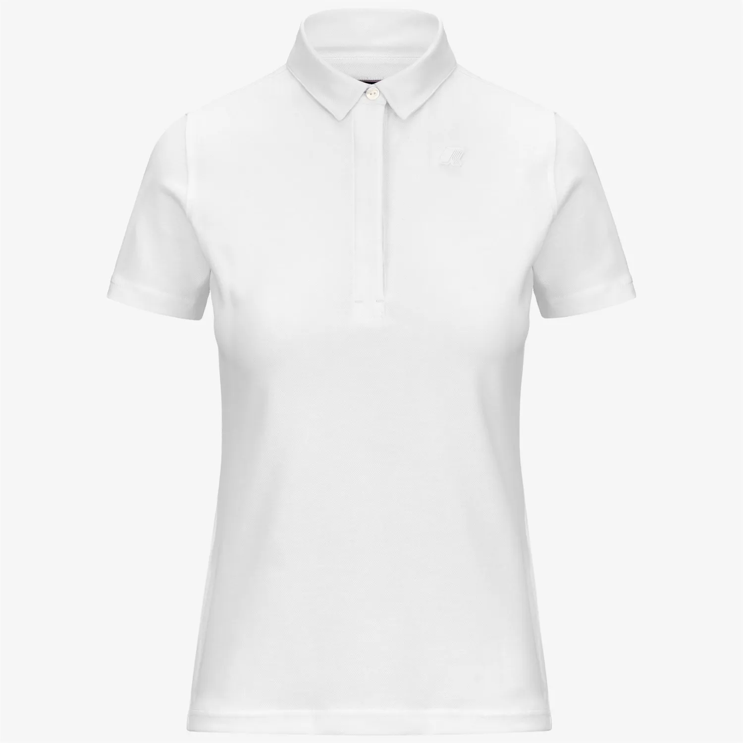 K-Way Amedea Pique Slim polo damă alb bumbac