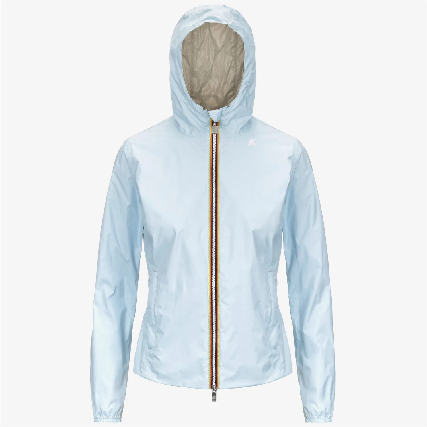K-Way Lily Plus.2 Double geaca scurta reversibila bej-bleu