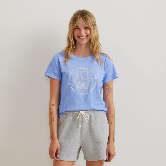 Eddie Bauer Right Here Right Now tricou damă Dusty Lavendar bumbac