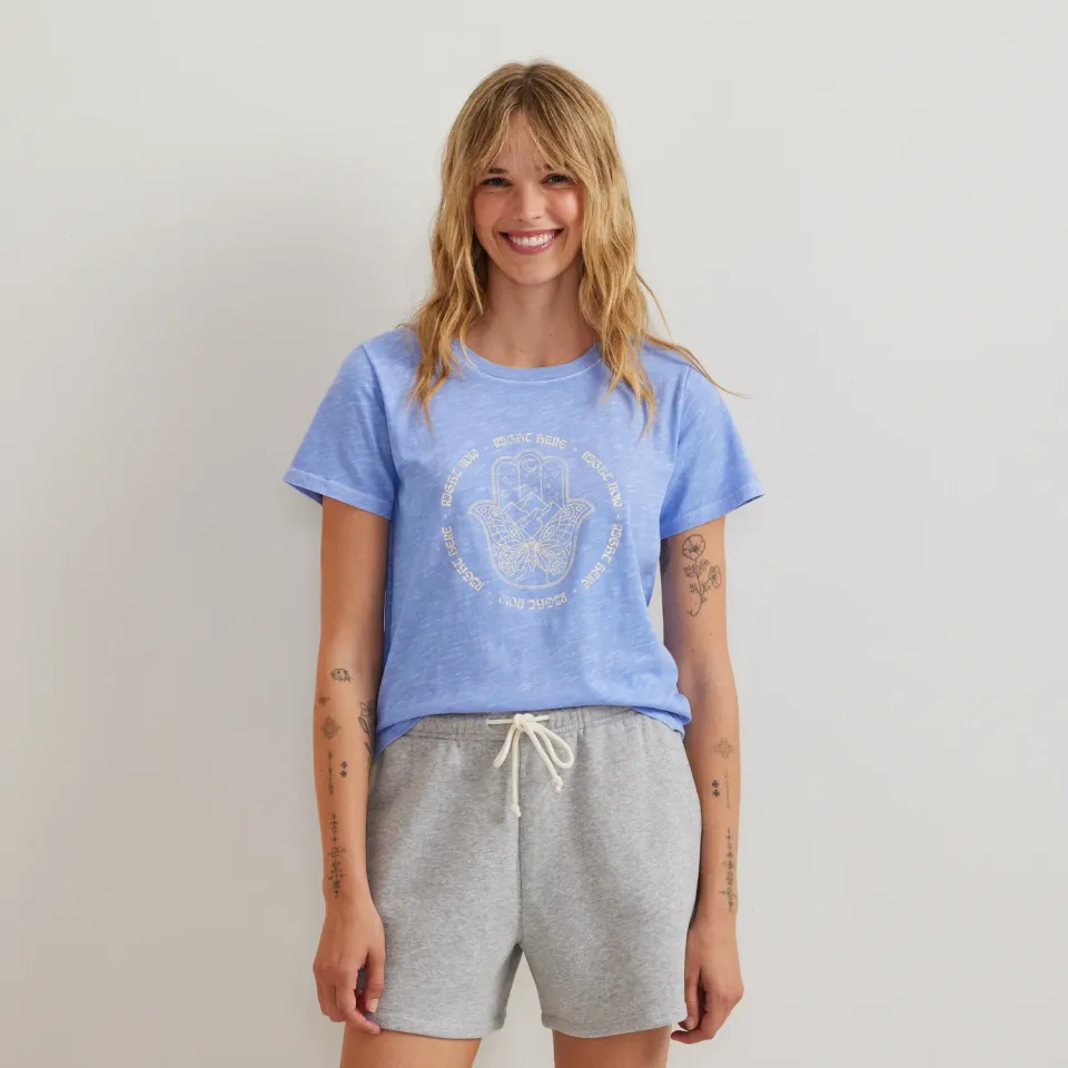 Eddie Bauer Right Here Right Now tricou damă Dusty Lavendar bumbac