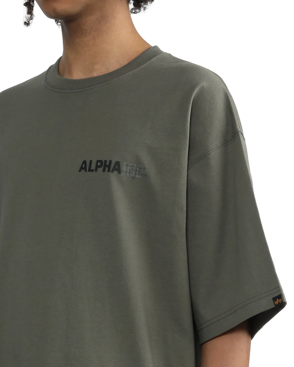 Alpha Industries UNFRM tricou bumbac masliniu relaxat