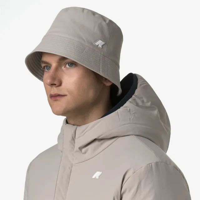 K-Way Pascalle Twill palarie bucket bej impermeabila