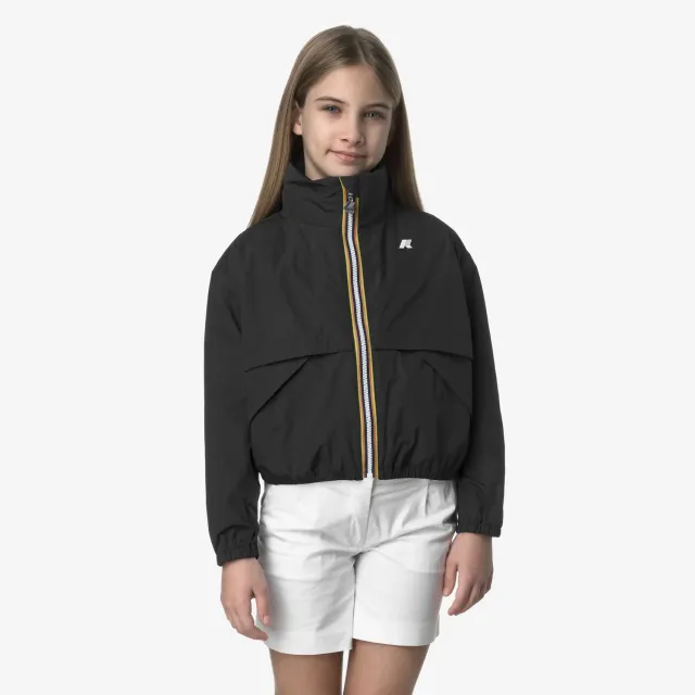 K-Way Aubette Memory Touch geaca fete neagra scurta