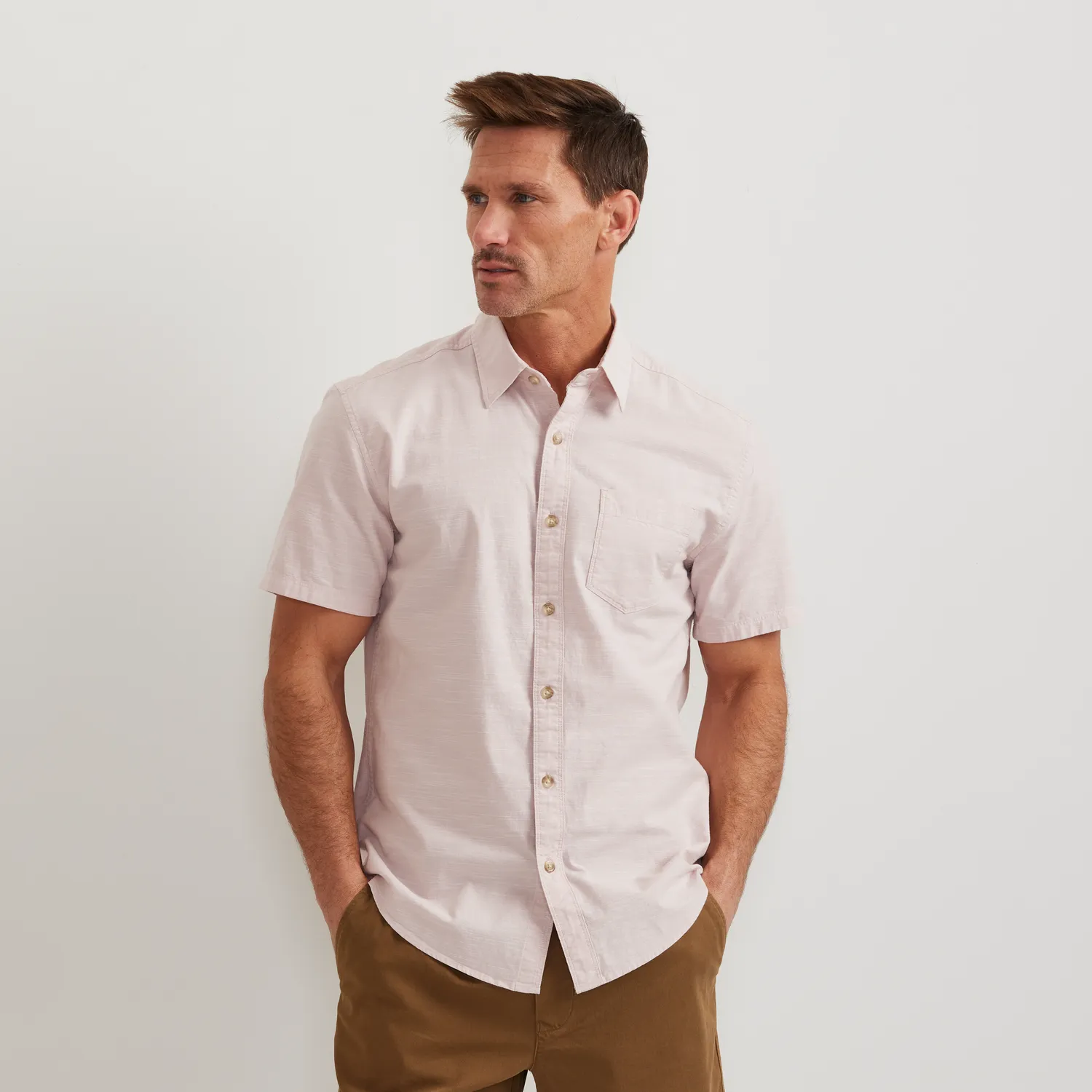 Eddie Bauer Camano cămașă Med Indigo bumbac