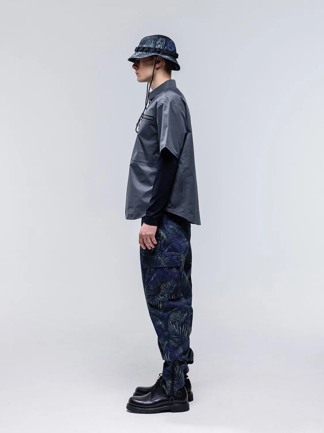 Alpha Industries Laser Cut cămașă charcoal tehnică