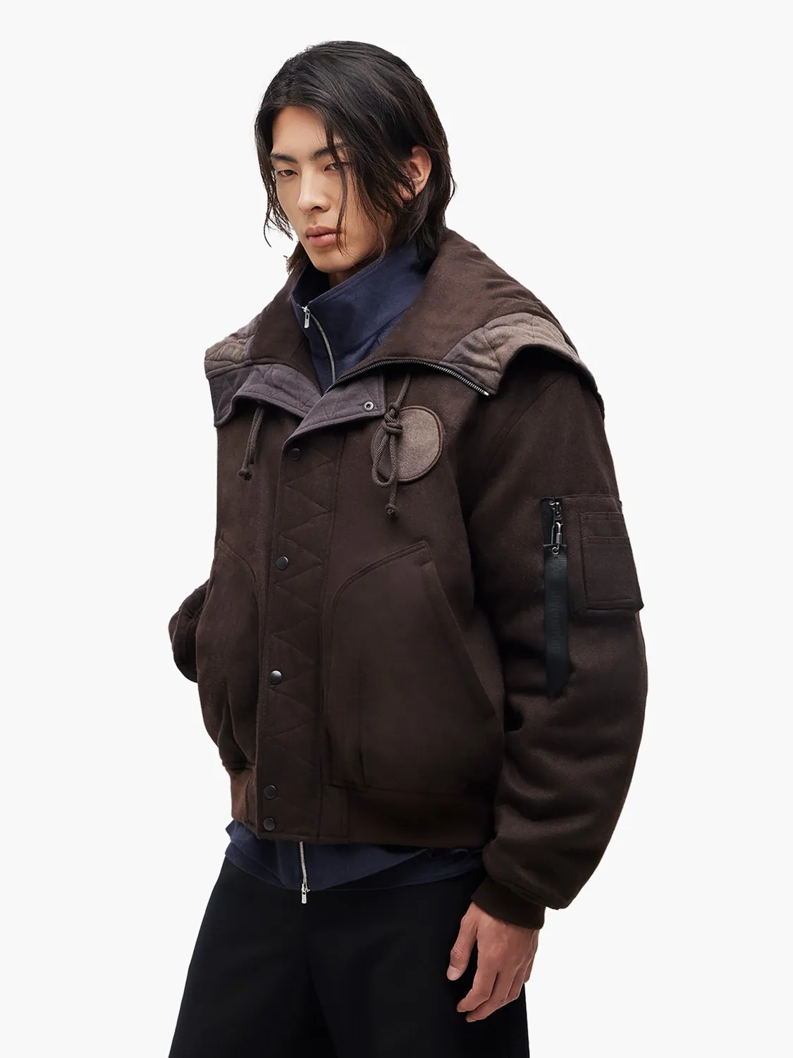 Jiyong Kim x Alpha geaca flight maro lana cu gluga