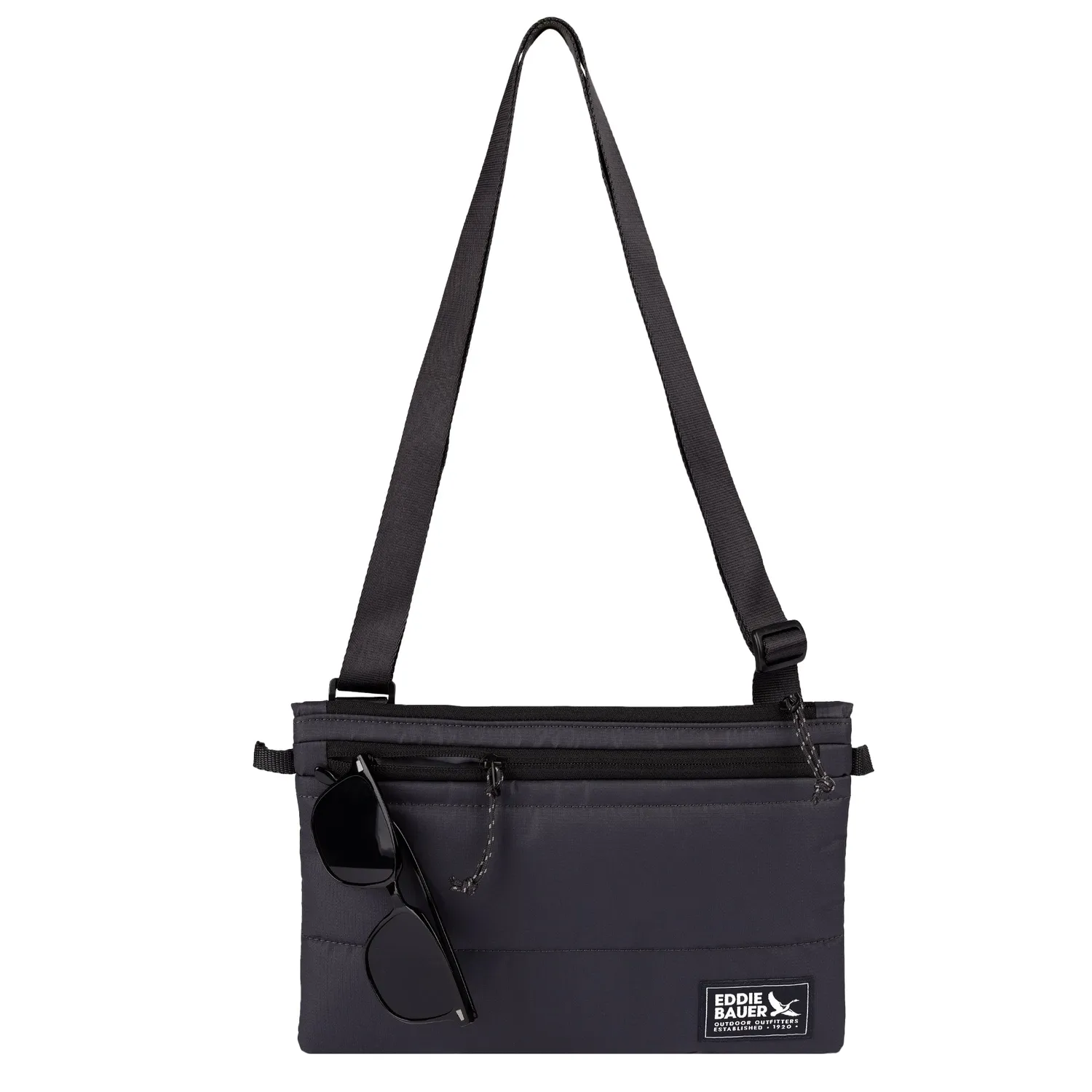 Eddie Bauer Ripstop Puffer geanta crossbody Carbon nailon