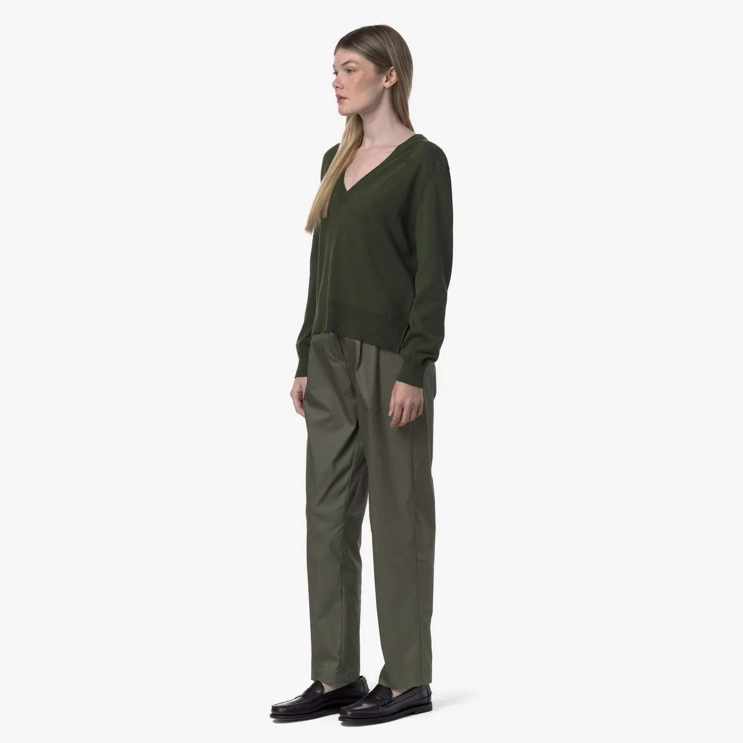K-Way Eyre Twill Tech pantaloni dama verzi chino
