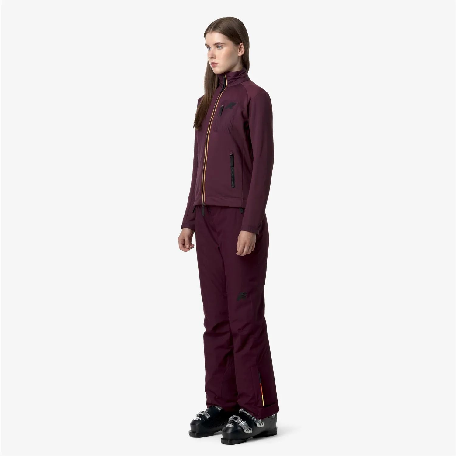 K-Way Bonneval Microtwill 2L pantaloni ski dama mov impermeabili