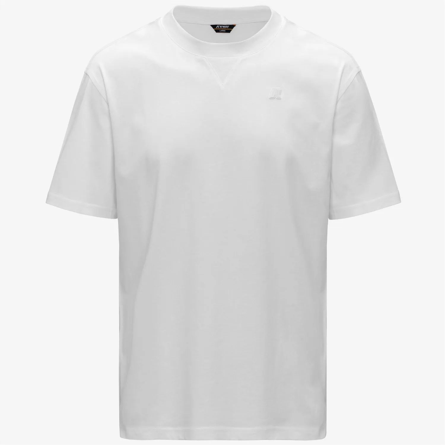 K-Way Solo Jersey Triangle tricou barbati alb bumbac