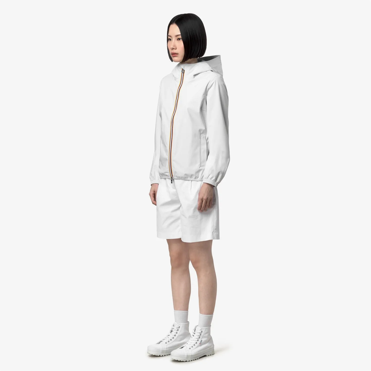 K-Way Lil 2.0 Stretch Dot geaca dama alba impermeabila