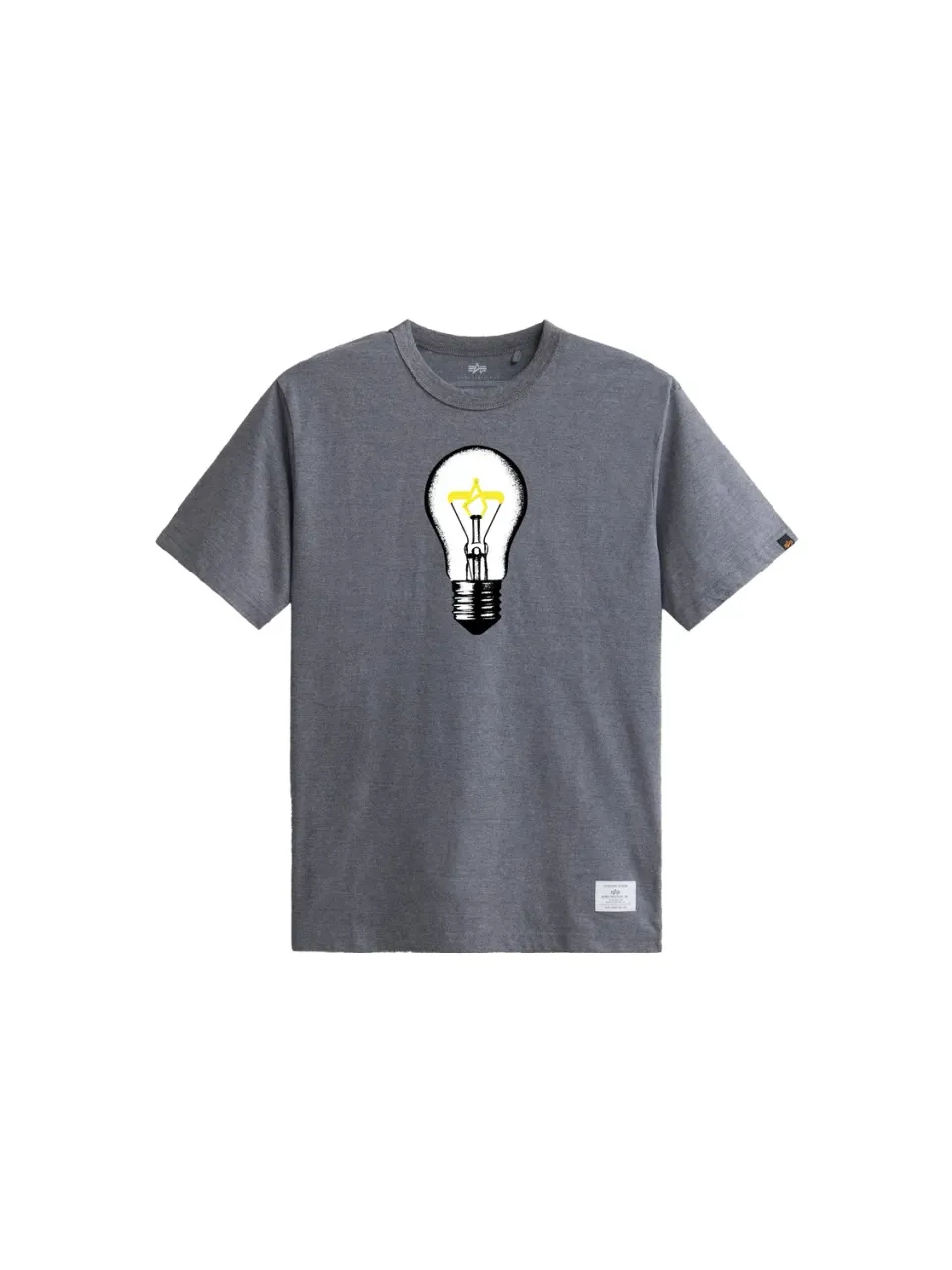 Alpha Industries Light Bulb tricou bumbac gri